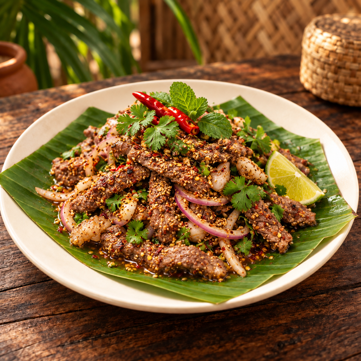 ឡាបសាច់គោអាំង