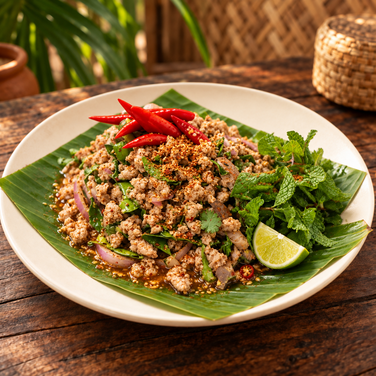 ឡាបសាច់ជ្រូកចិញ្ច្រាំ